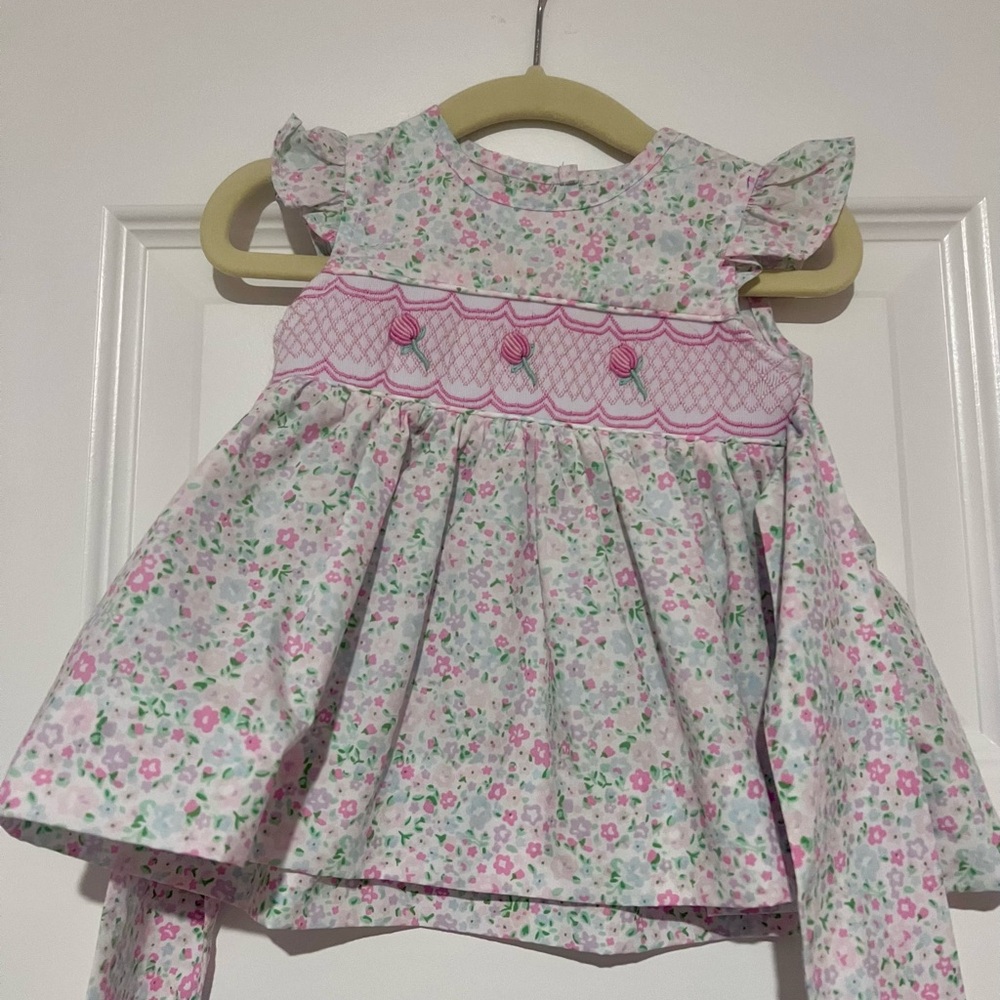 TBBC Addie Angel 0-6M dress in Mountainbrook floral
